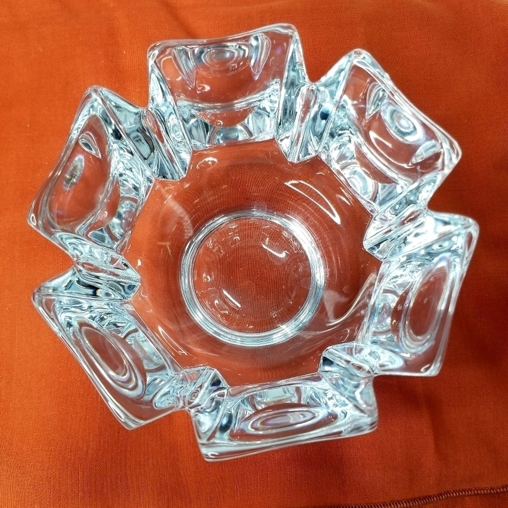 ORREFORS CORONA Lead Crystal Bowl -Signed